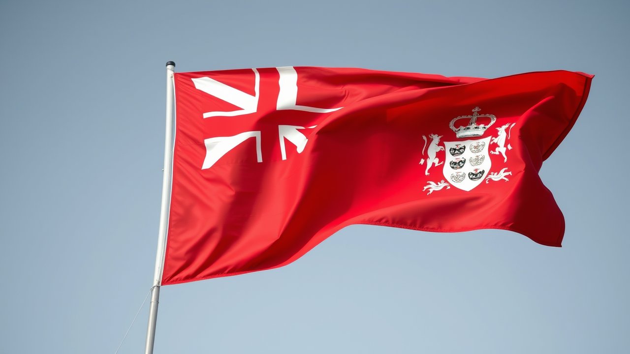 Flag of Bermuda 🇧🇲 in hyperrealistic wind style