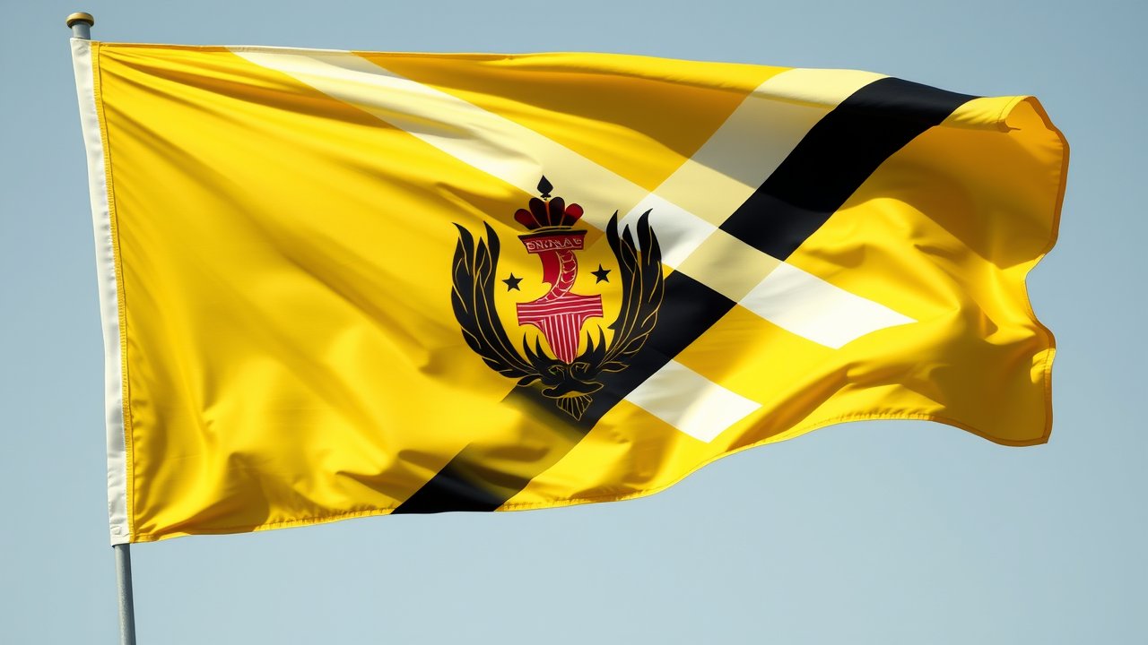 Flag of Brunei 🇧🇳 in hyperrealistic wind style