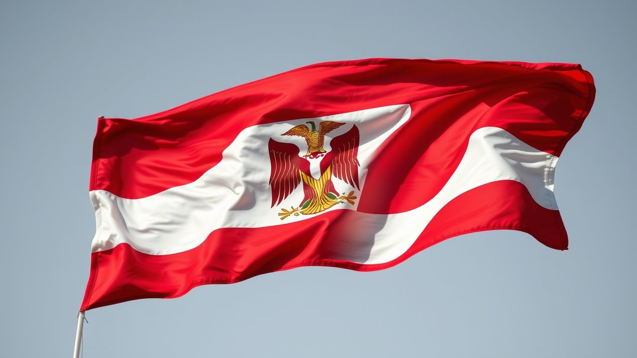 Flag of Egypt 🇪🇬 in hyperrealistic wind style