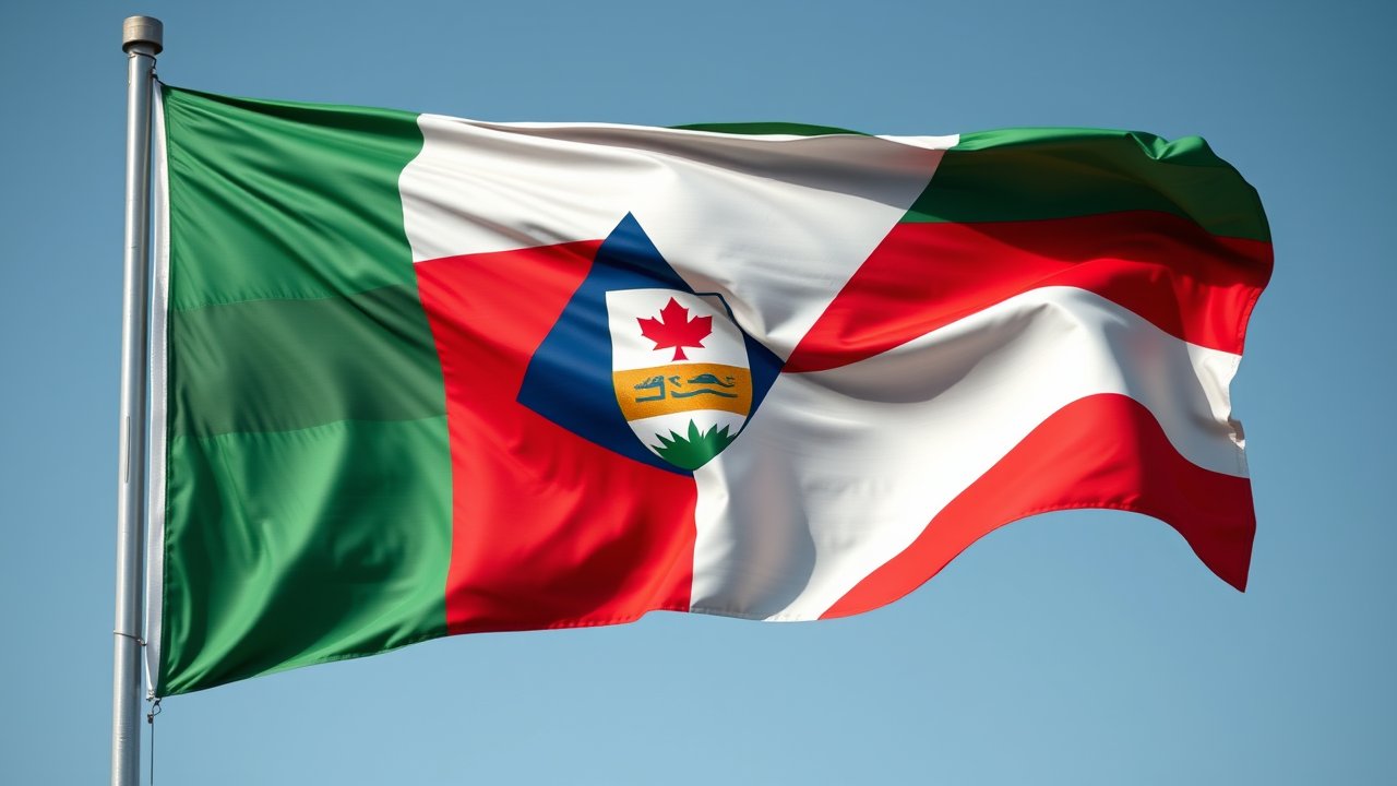 Flag of Equatorial Guinea 🇬🇶 in hyperrealistic wind style