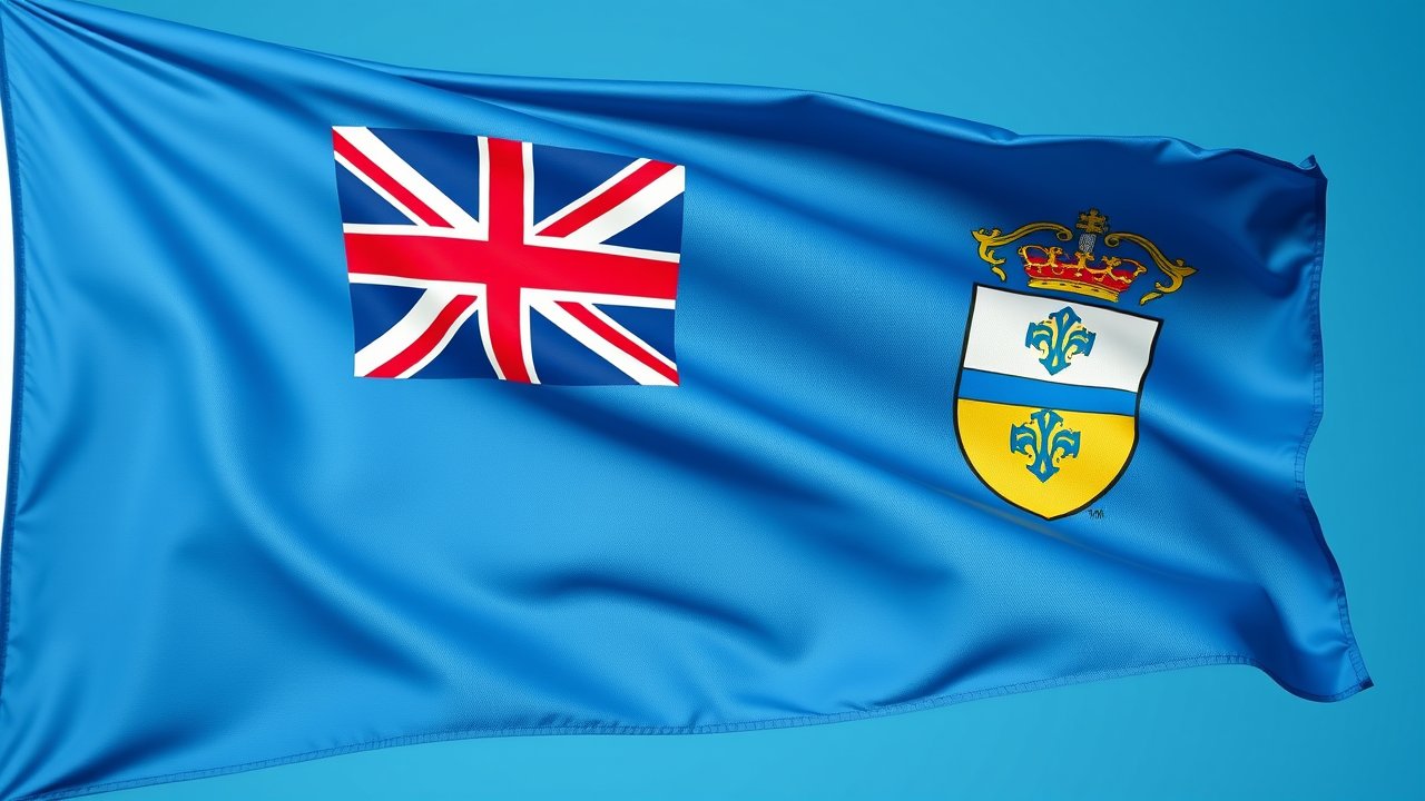 Flag of Fiji 🇫🇯 in hyperrealistic wind style