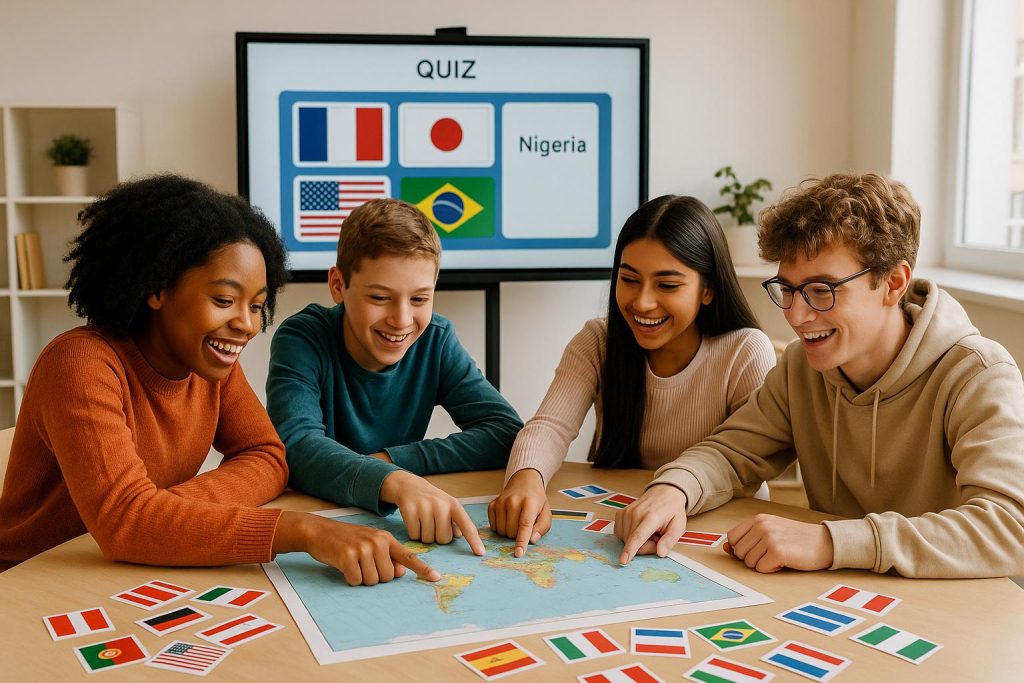 Interactive Flag Games for Geography Students