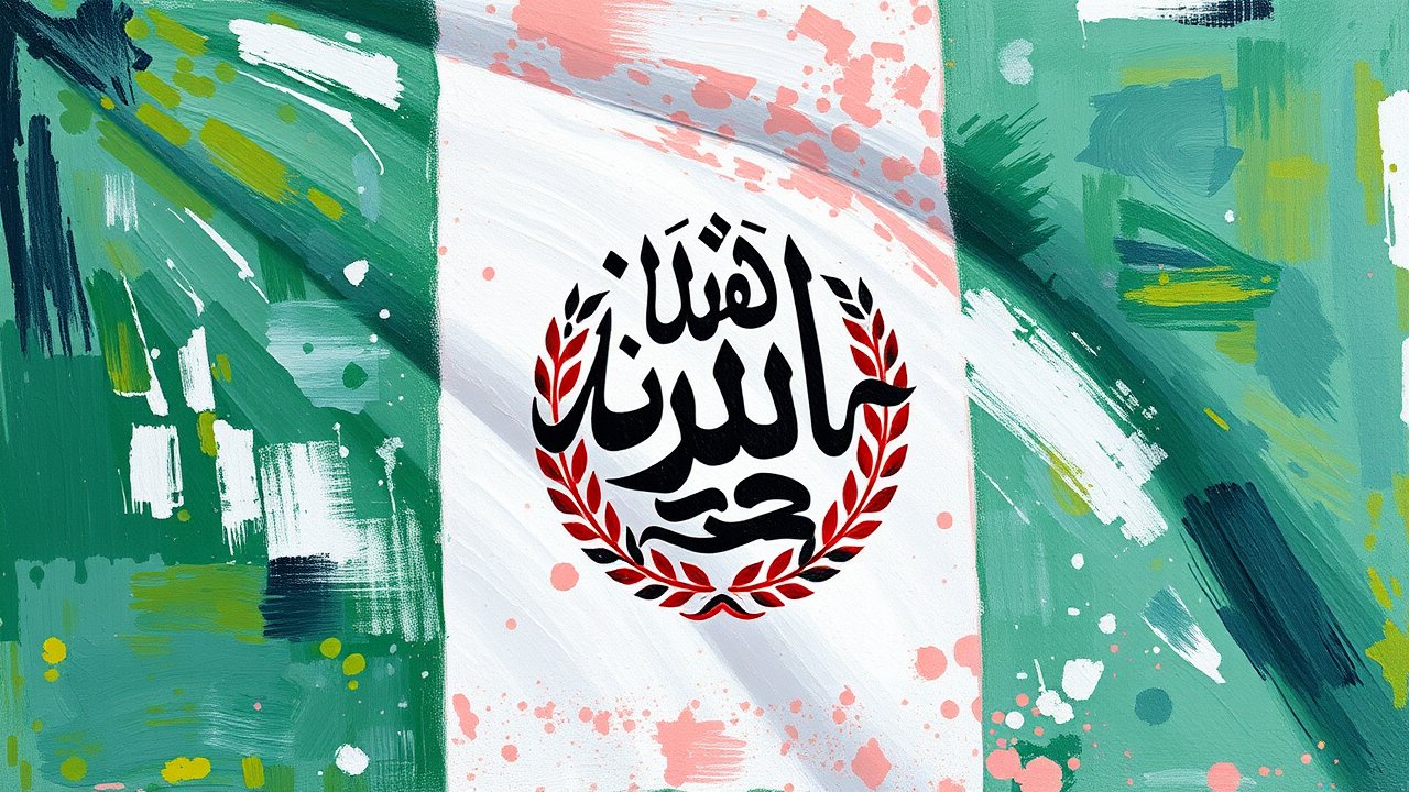 Flag of Afghanistan 🇦🇫 in impressionist oil style