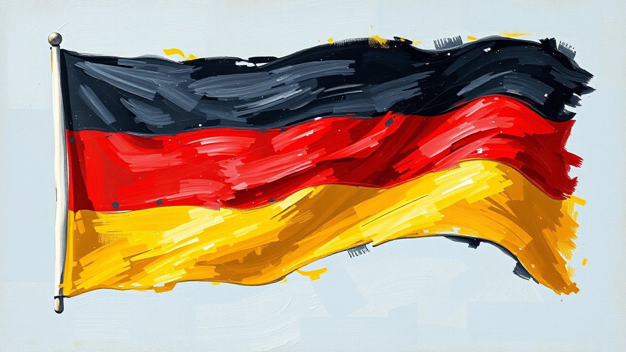 Flag of Germany 🇩🇪 in impressionist oil style