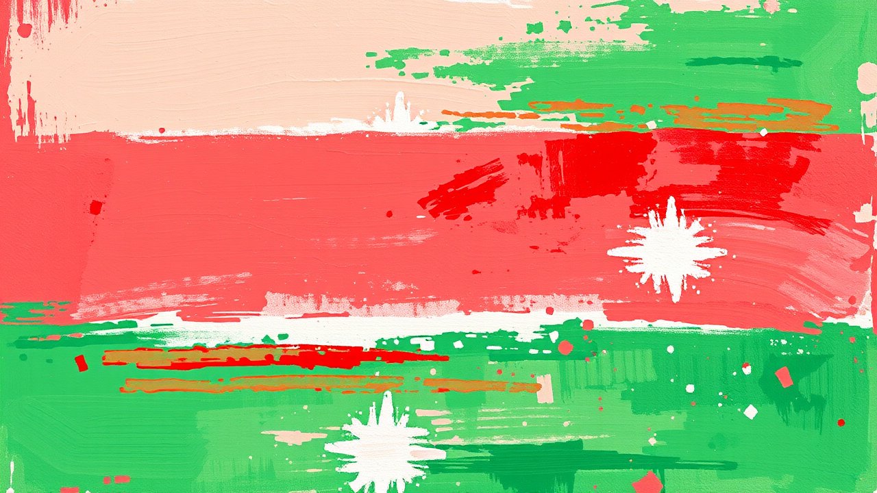 Flag of Hungary 🇭🇺 in impressionist oil style