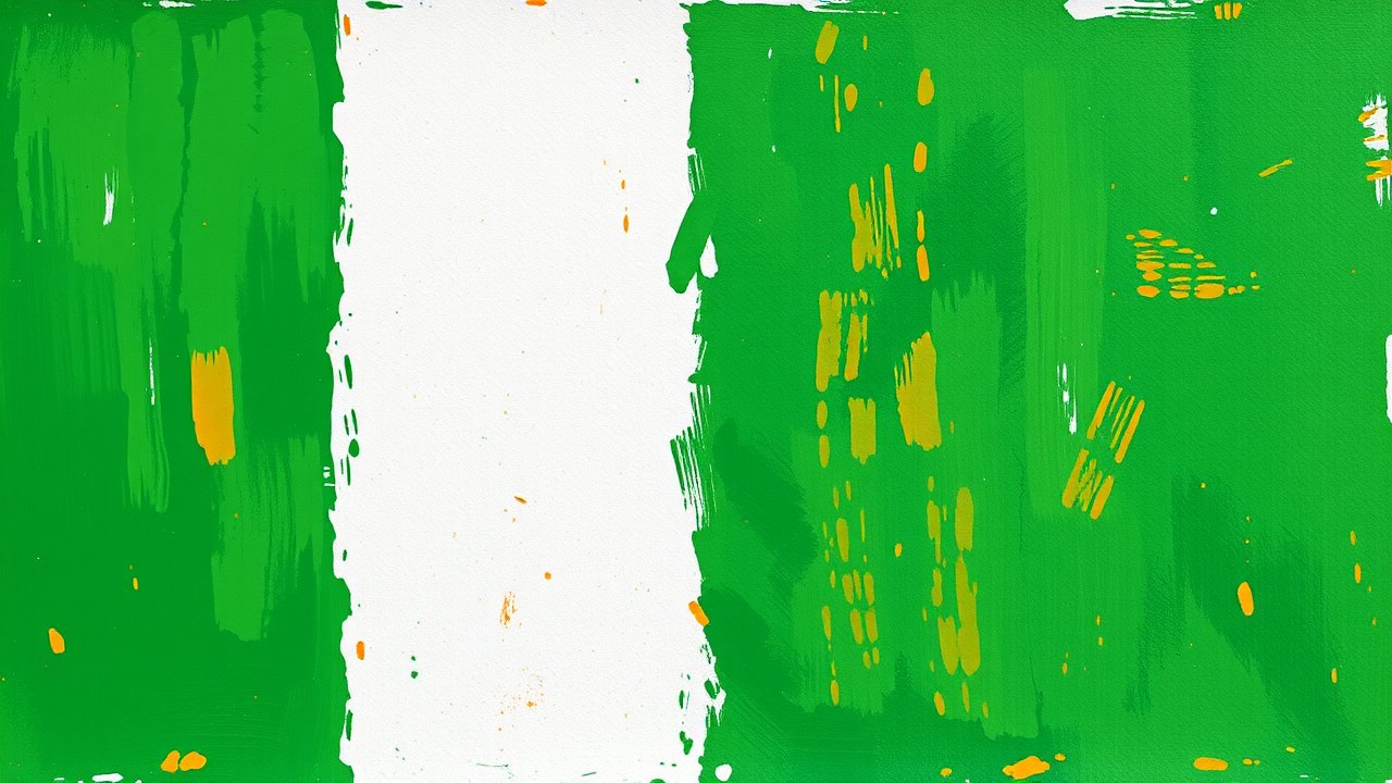 Flag of Ireland 🇮🇪 in impressionist oil style
