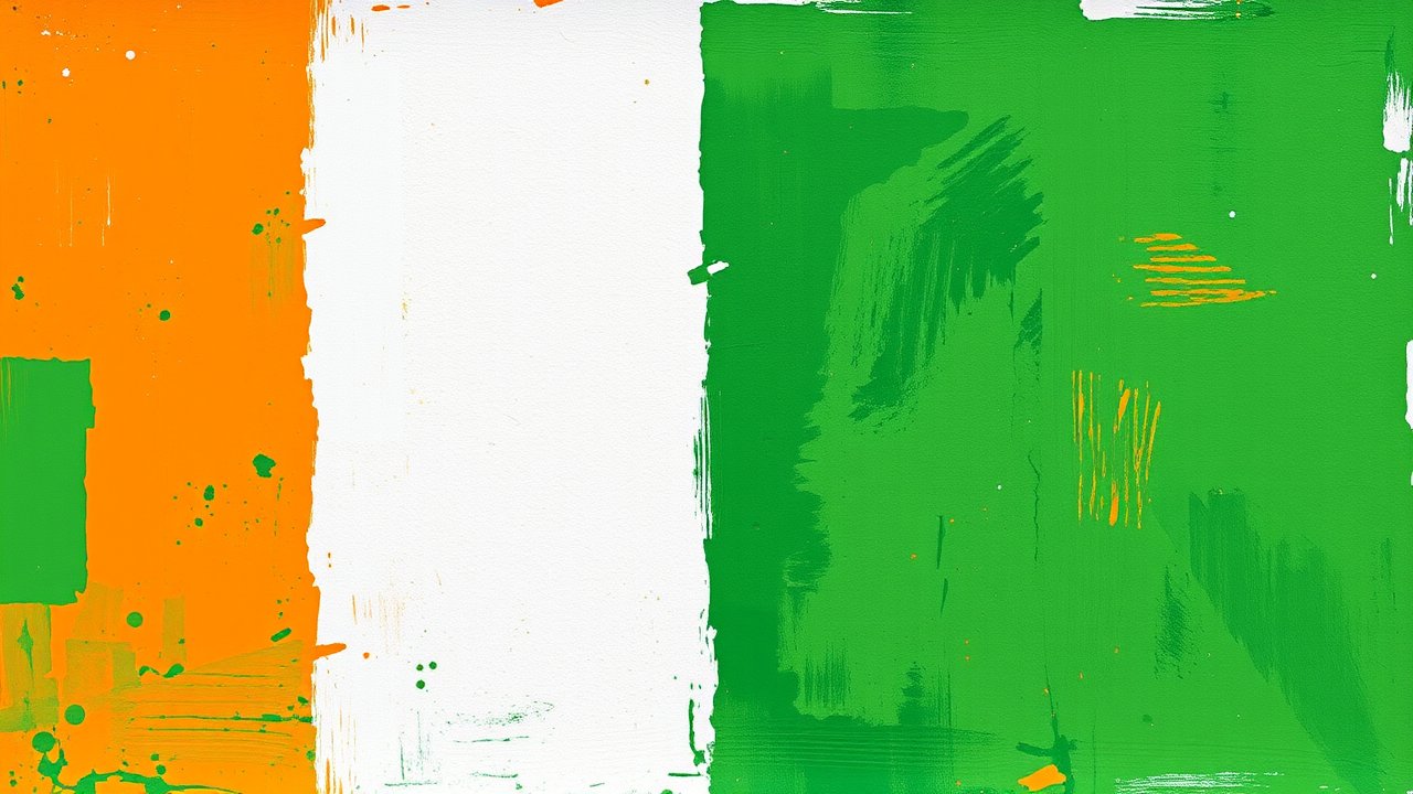 Flag of Côte d’Ivoire 🇨🇮 in impressionist oil style