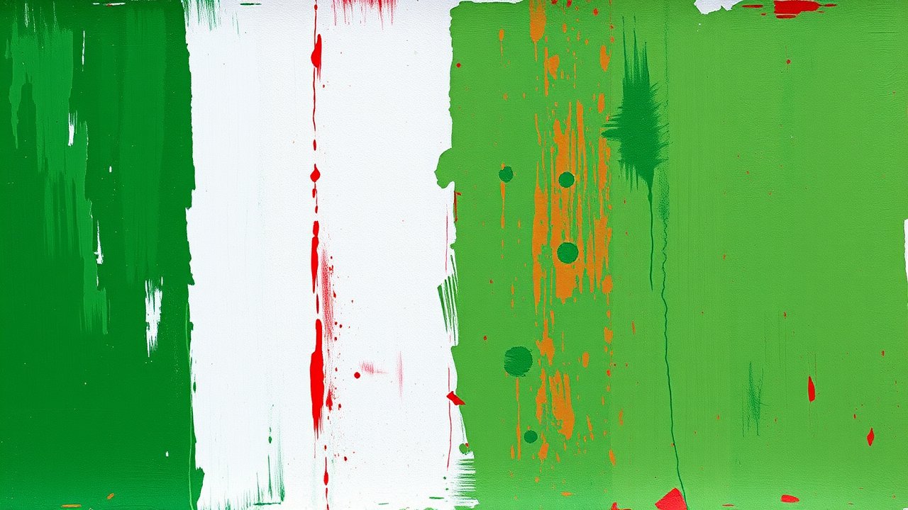 Flag of Italy ๐ฎ๐น (Italian) in impressionist oil style