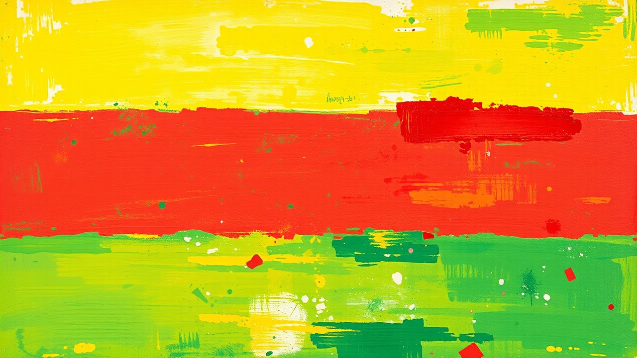 Flag of Lithuania 🇱🇹 in impressionist oil style