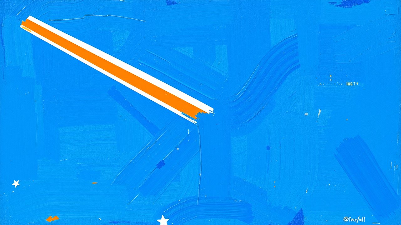 Flag of Marshall Islands 🇲🇠in impressionist oil style