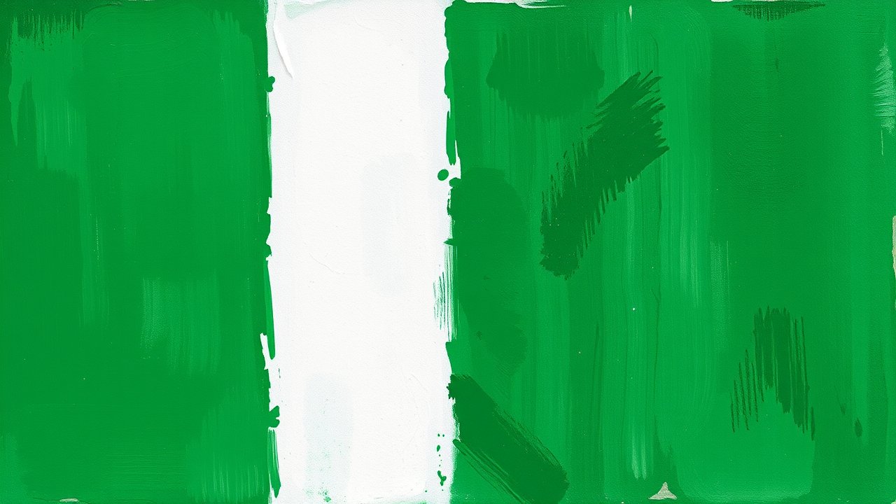Flag of Nigeria 🇳🇬 in impressionist oil style