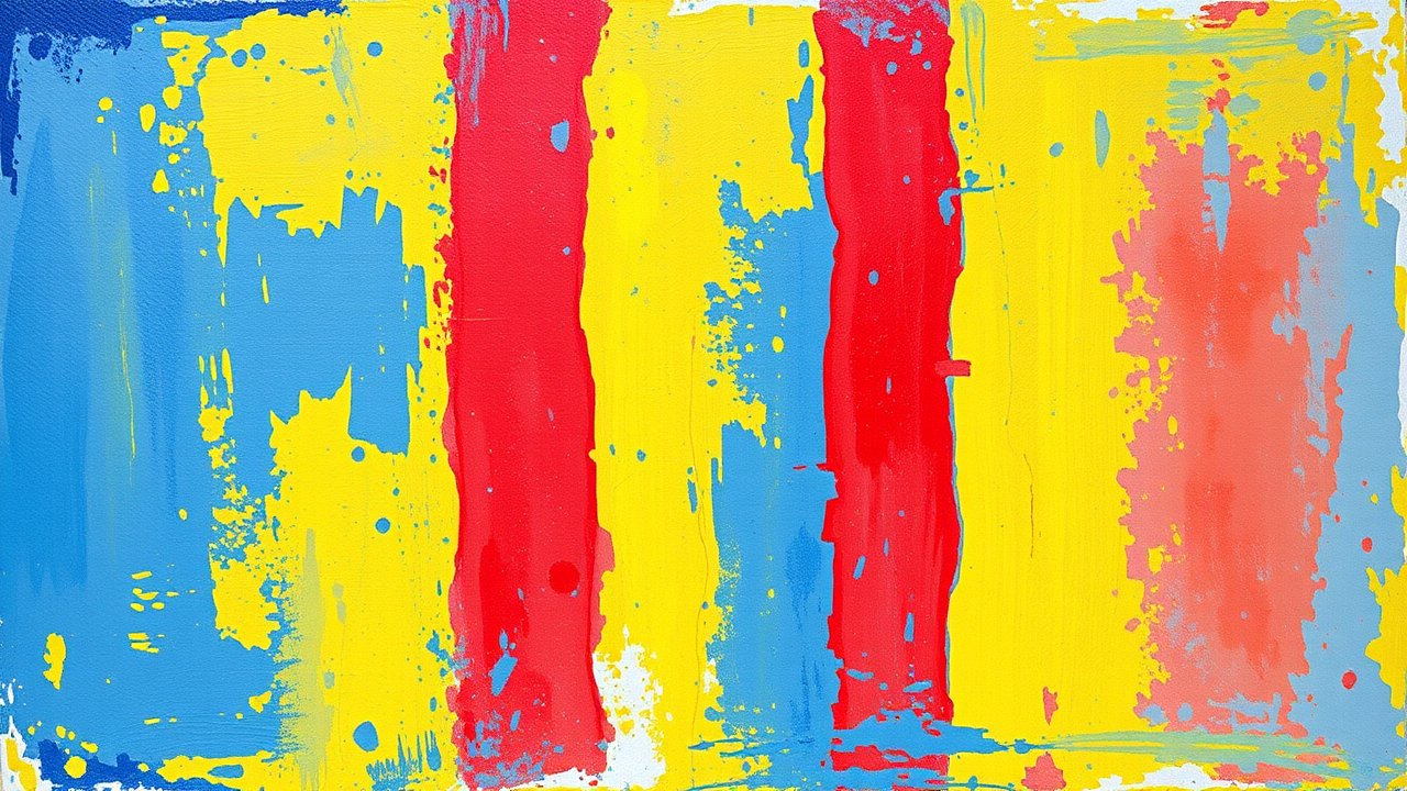 Flag of Romania 🇷🇴 in impressionist oil style