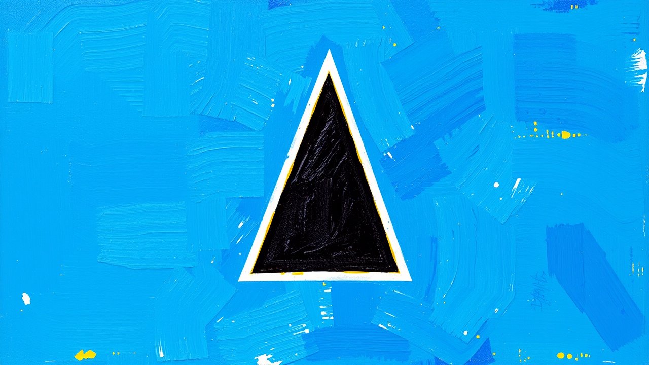 Flag of Saint Lucia 🇱🇨 in impressionist oil style