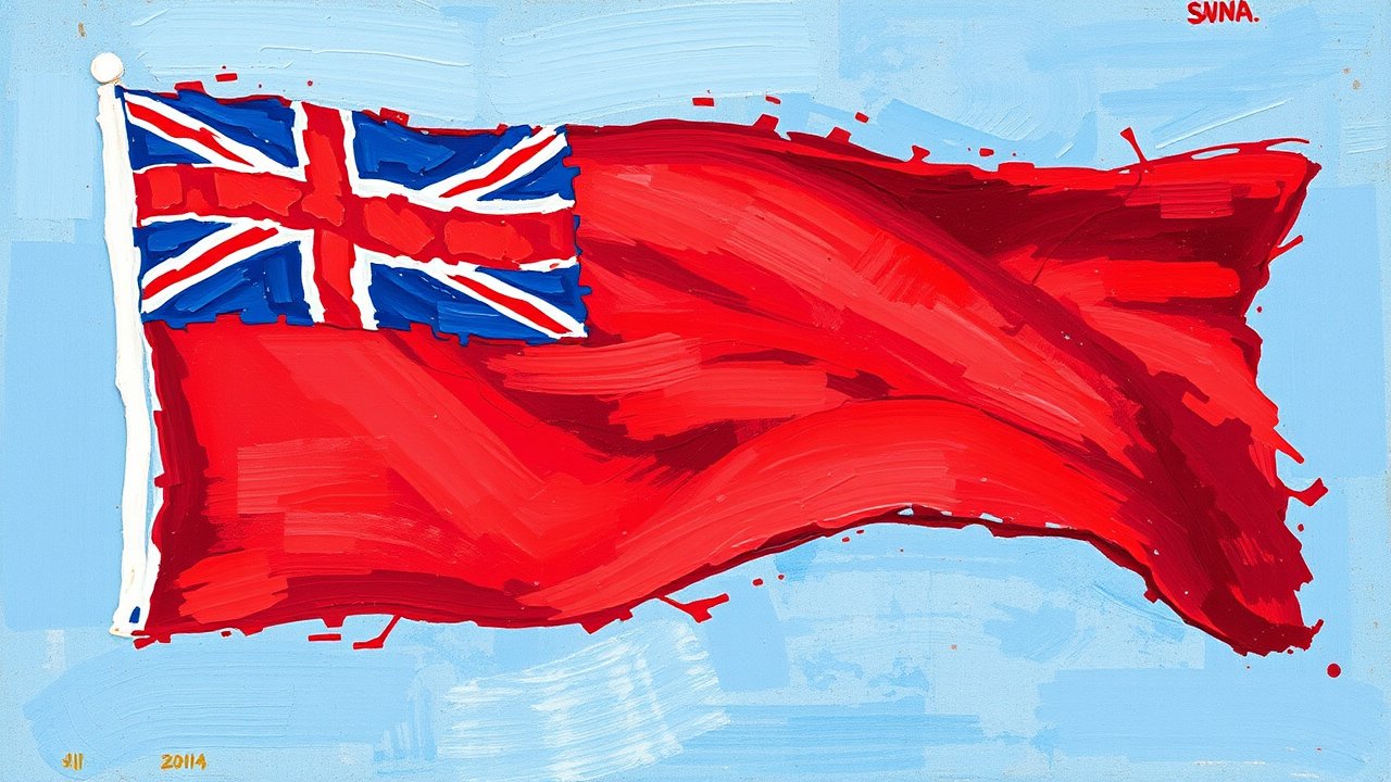 Flag of Samoa 🇼🇸 in impressionist oil style