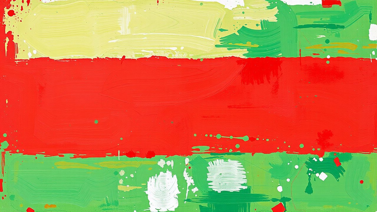 Flag of Belarus 🇧🇾 in impressionist oil style