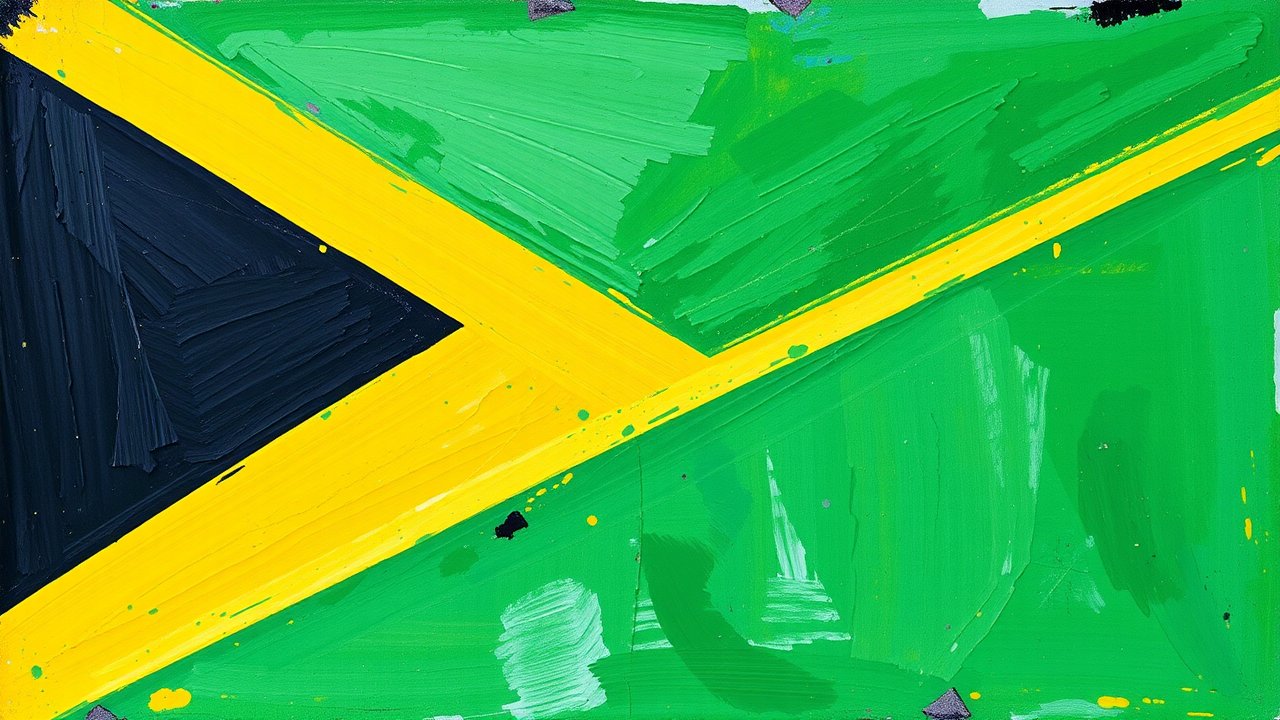 Flag of Tanzania 🇹🇿 in impressionist oil style