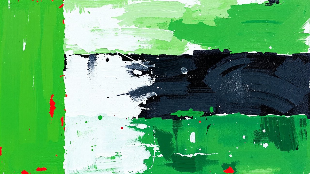 Flag of United Arab Emirates 🇦🇪 in impressionist oil style