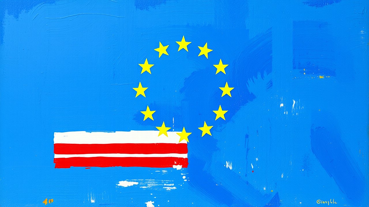 Flag of Cape Verde 🇨🇻 in impressionist oil style