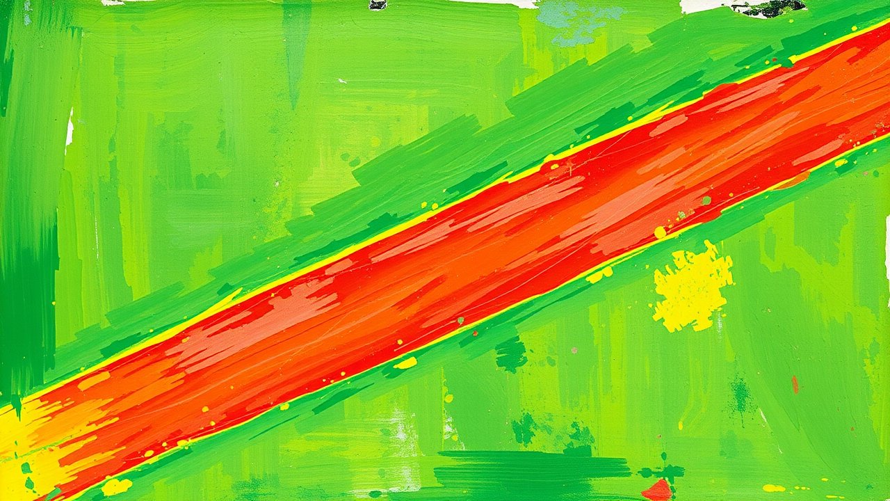 Flag of Congo 🇨🇬 in impressionist oil style