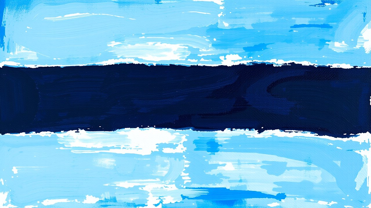 Flag of Estonia 🇪🇪 in impressionist oil style