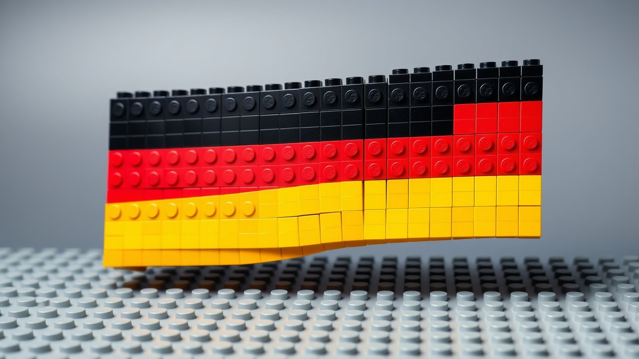 Flag of Germany 🇩🇪 in lego bricks style