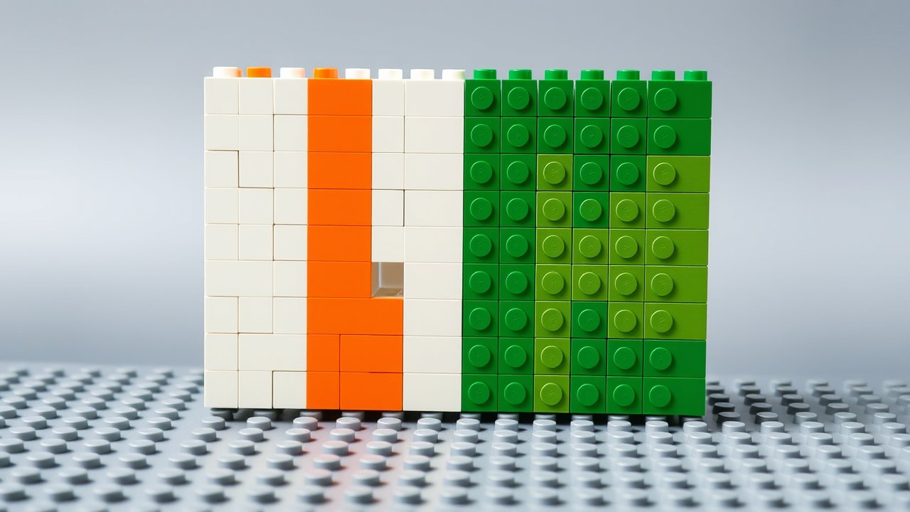 Flag of Côte d’Ivoire 🇨🇮 in lego bricks style