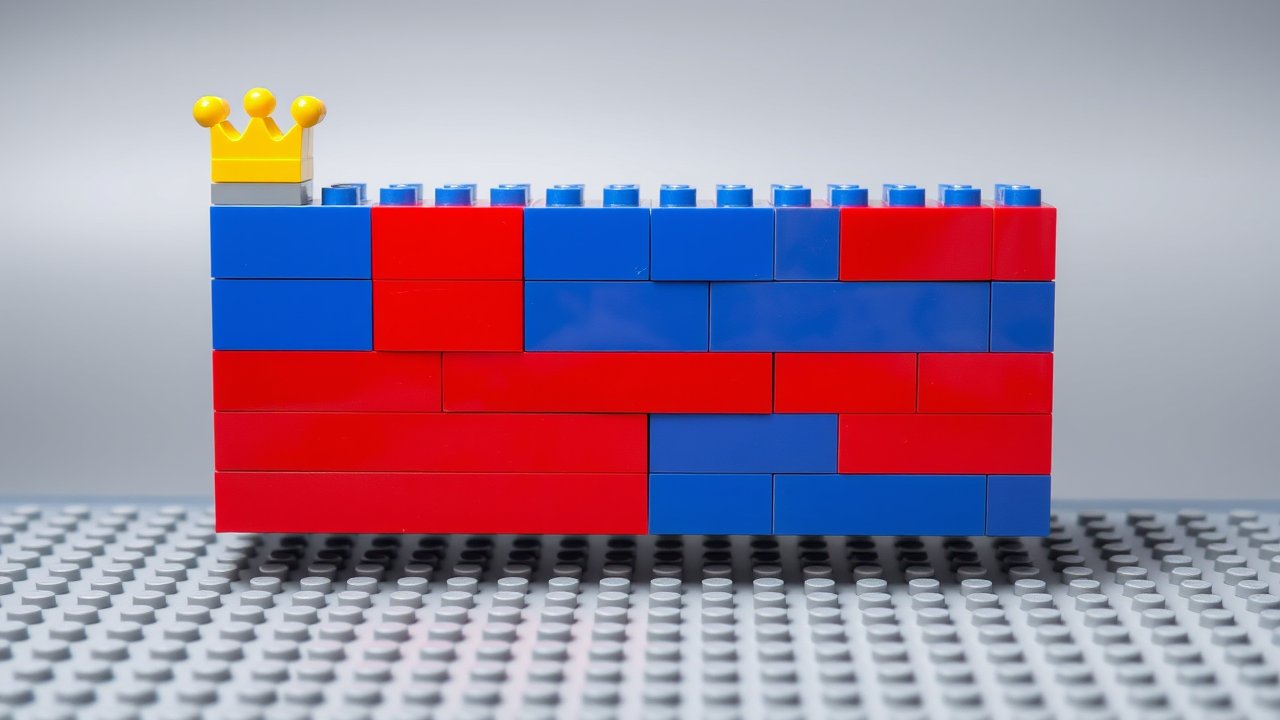 Flag of Liechtenstein 🇱🇮 in lego bricks style