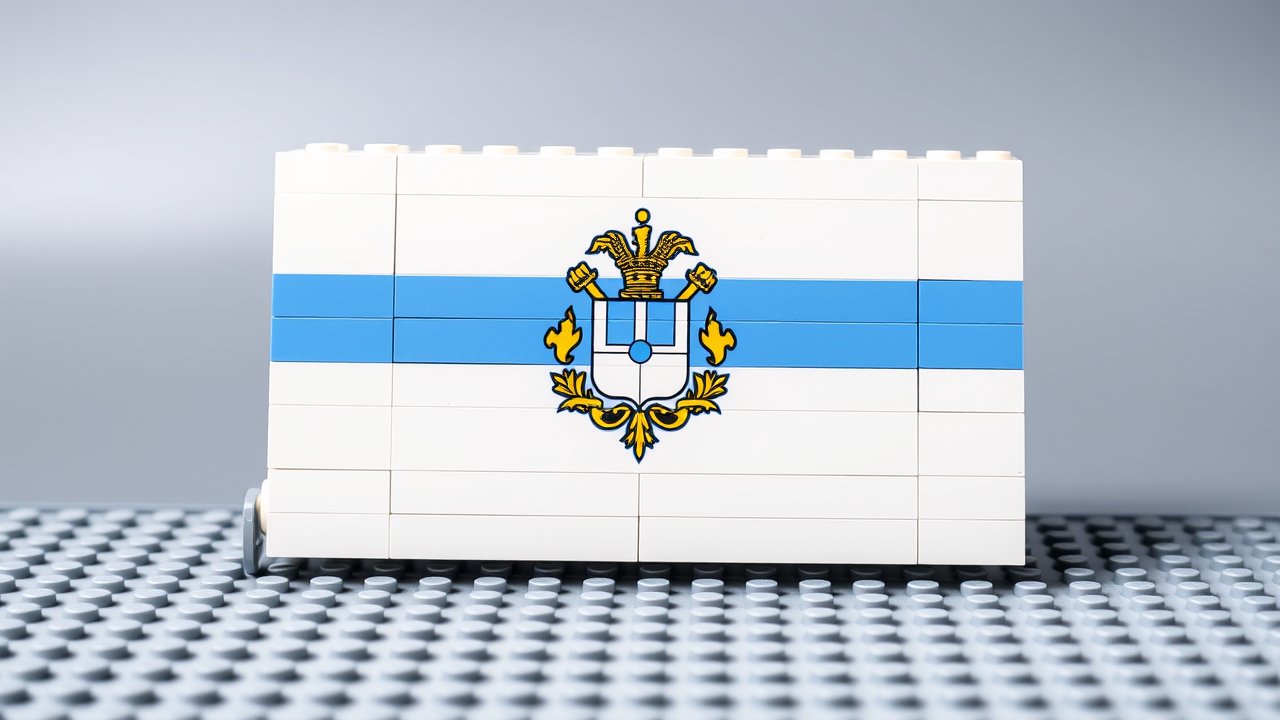 Flag of San Marino 🇸🇲 in lego bricks style