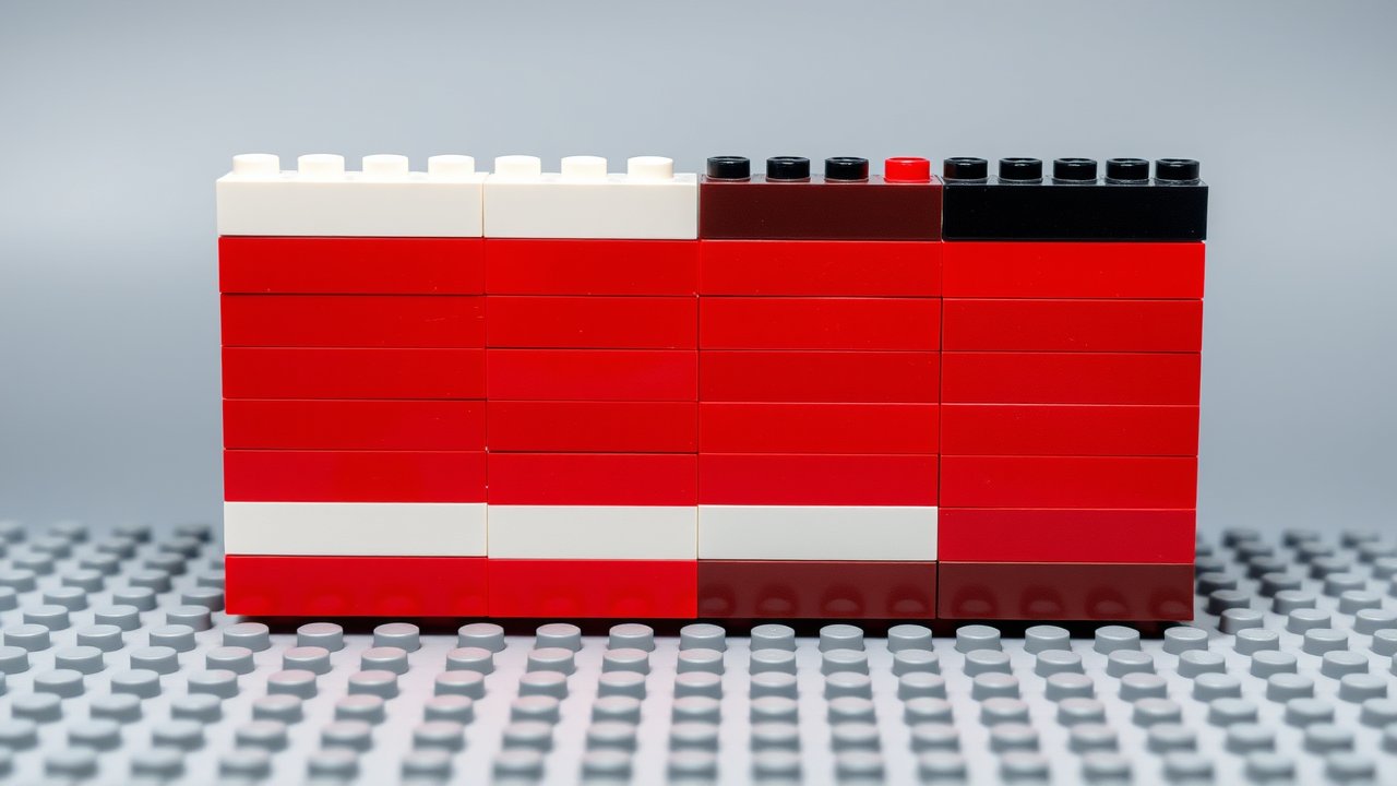Flag of Yemen 🇾🇪 in lego bricks style