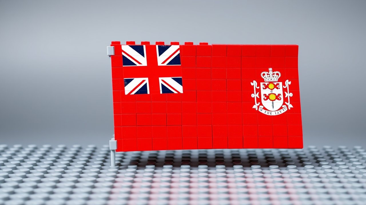 Flag of Bermuda 🇧🇲 in lego bricks style