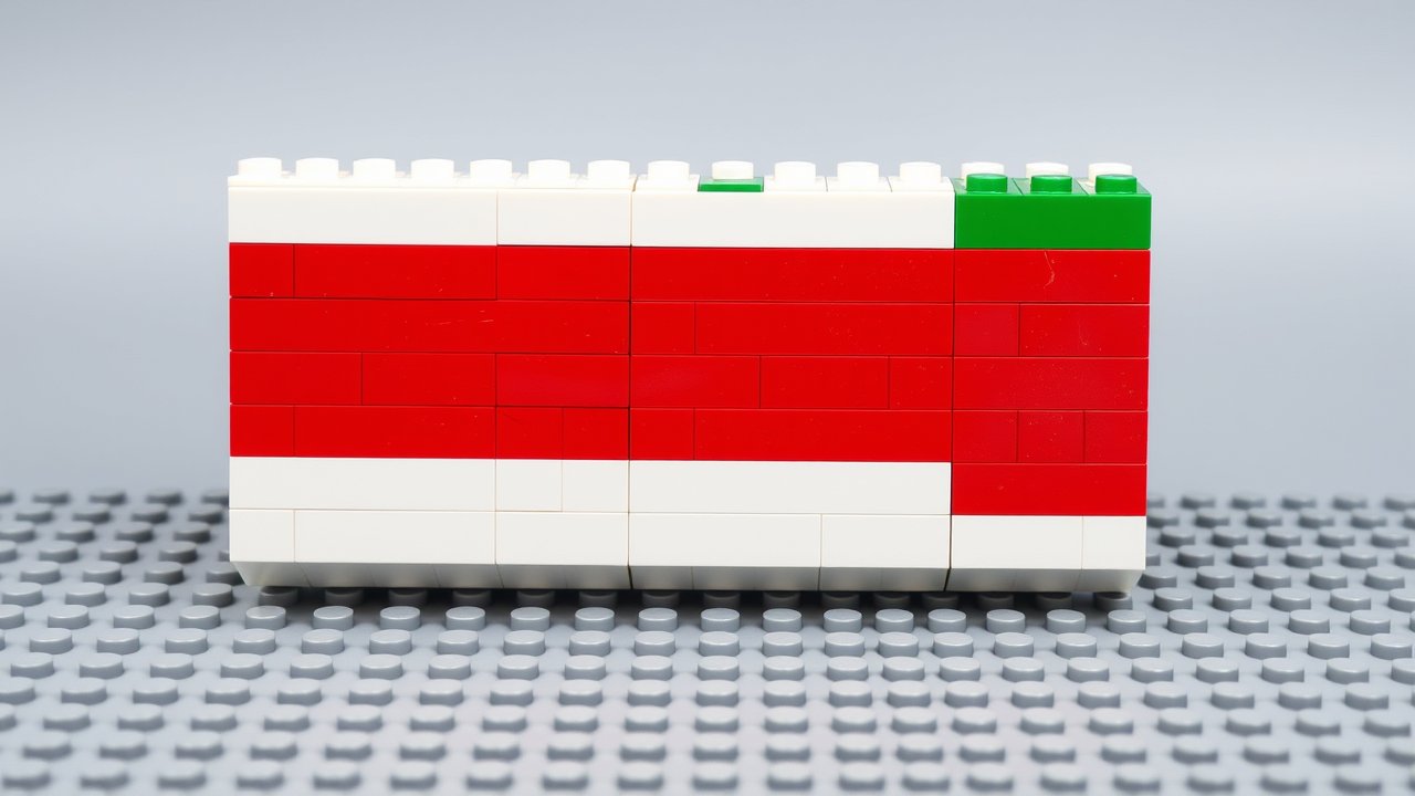 Flag of Bulgaria 🇧🇬 in lego bricks style