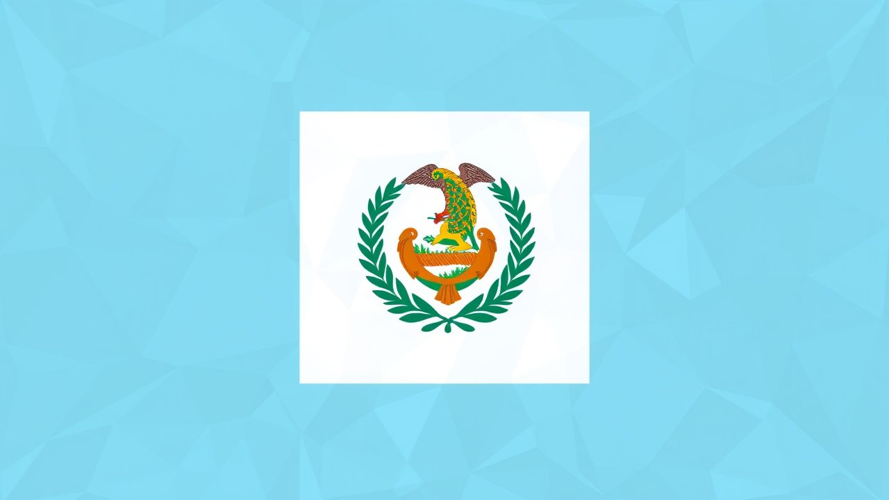 Flag of Guatemala 🇬🇹 in low-poly geometric style