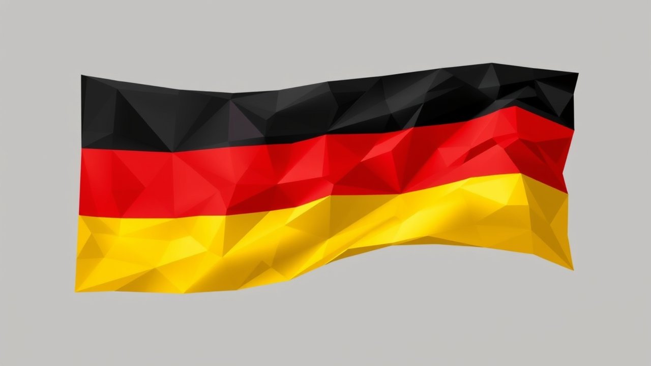 Flag of Germany 🇩🇪 in low-poly geometric style