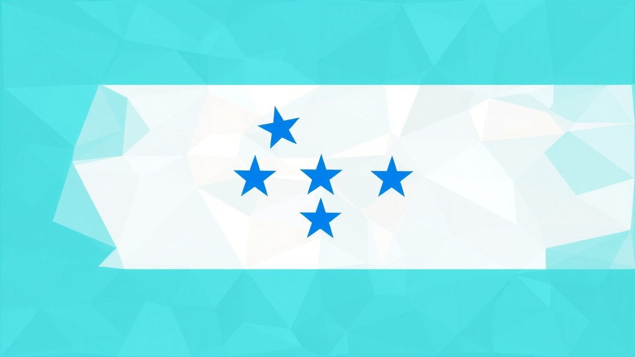 Flag of Honduras ðŸ‡ðŸ‡³ in low-poly geometric style