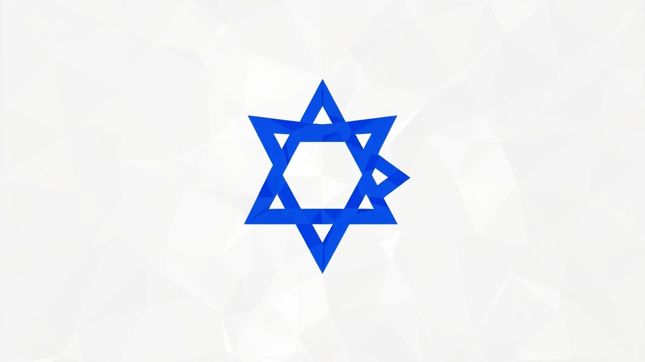 Flag of Israel 🇮🇱 in low-poly geometric style