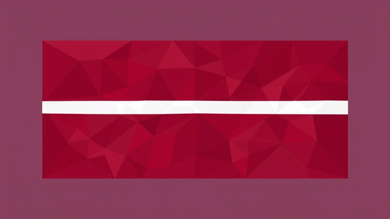 Flag of Latvia 🇱🇻 in low-poly geometric style