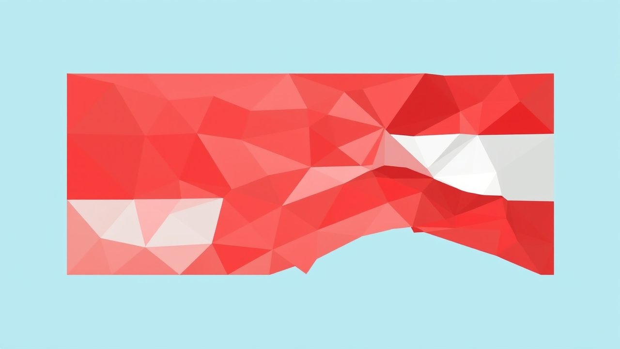 Flag of Luxembourg 🇱🇺 in low-poly geometric style