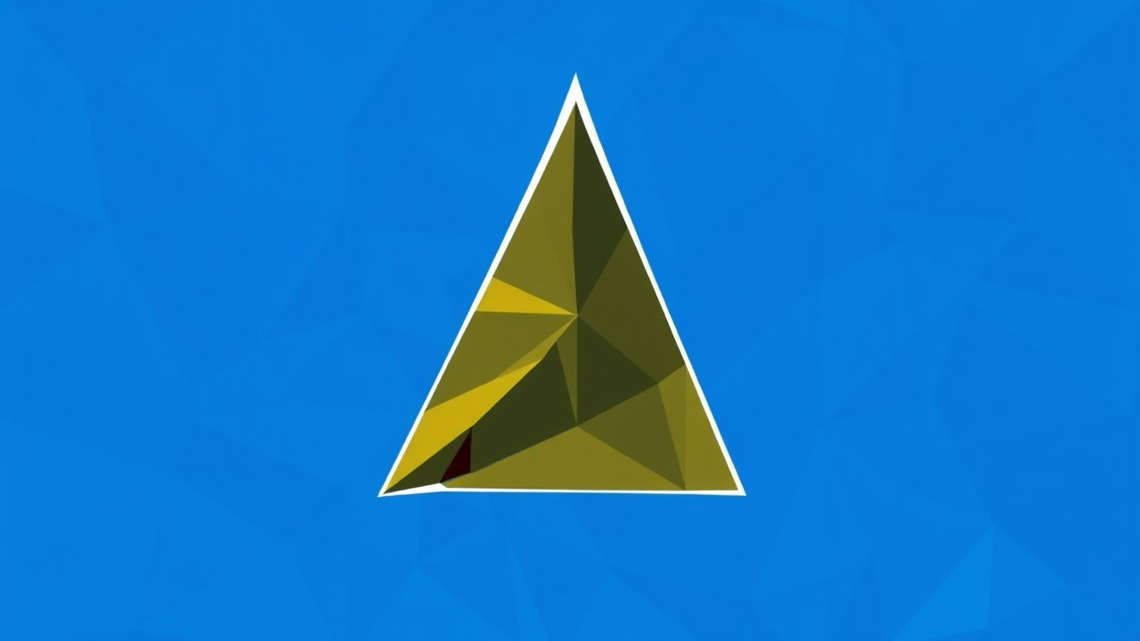 Flag of Saint Lucia 🇱🇨 in low-poly geometric style