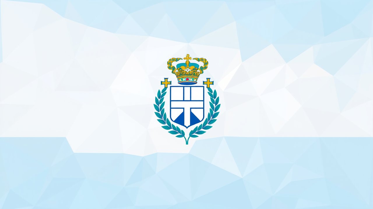 Flag of San Marino 🇸🇲 in low-poly geometric style