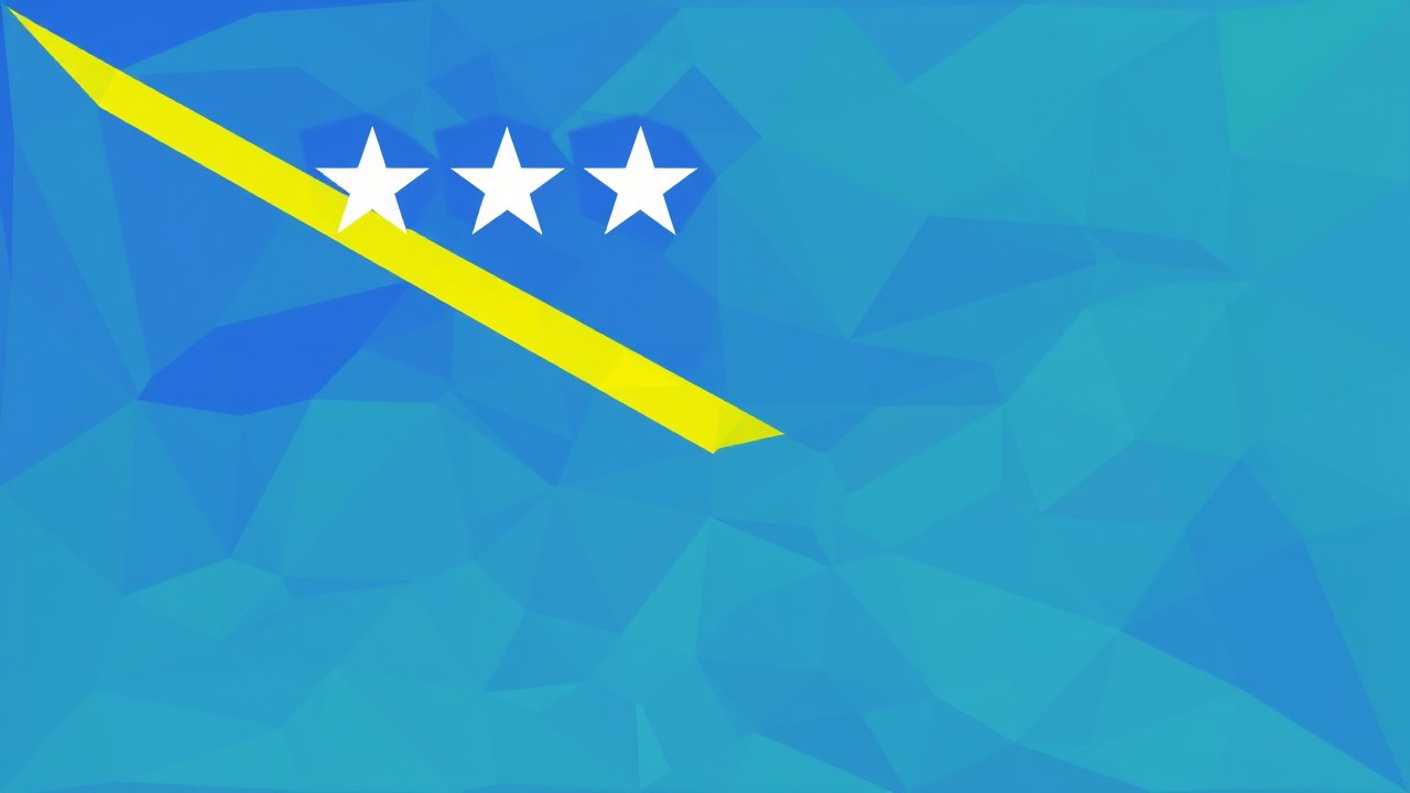 Flag of Solomon Islands 🇸🇧 in low-poly geometric style