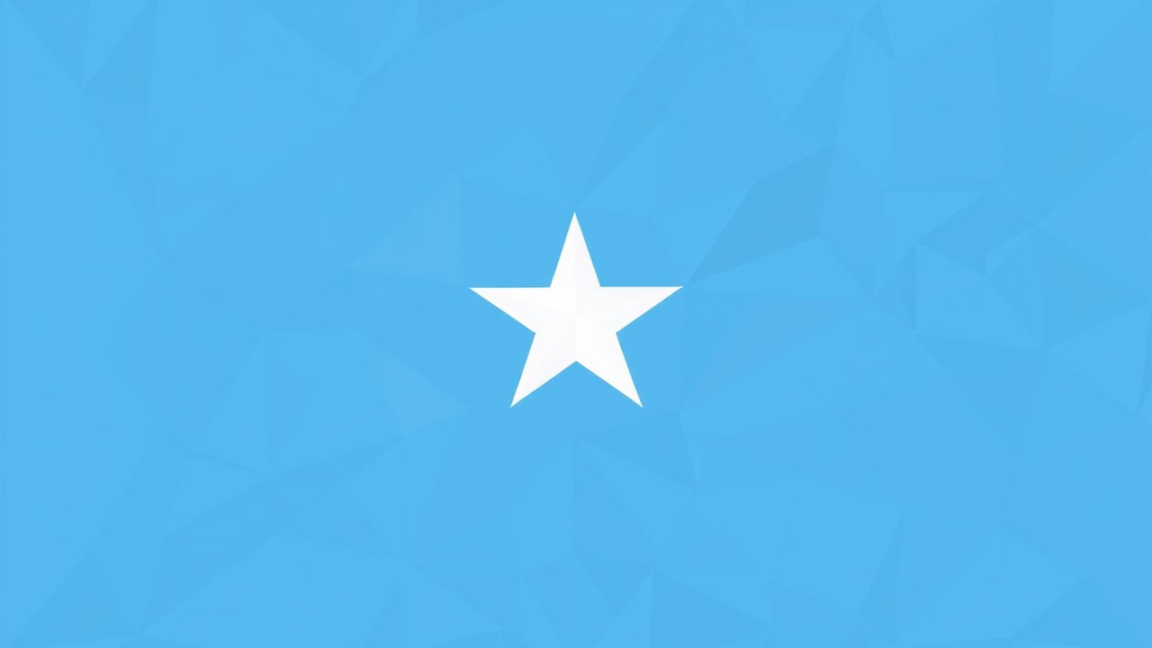 Flag of Somalia 🇸🇴 in low-poly geometric style