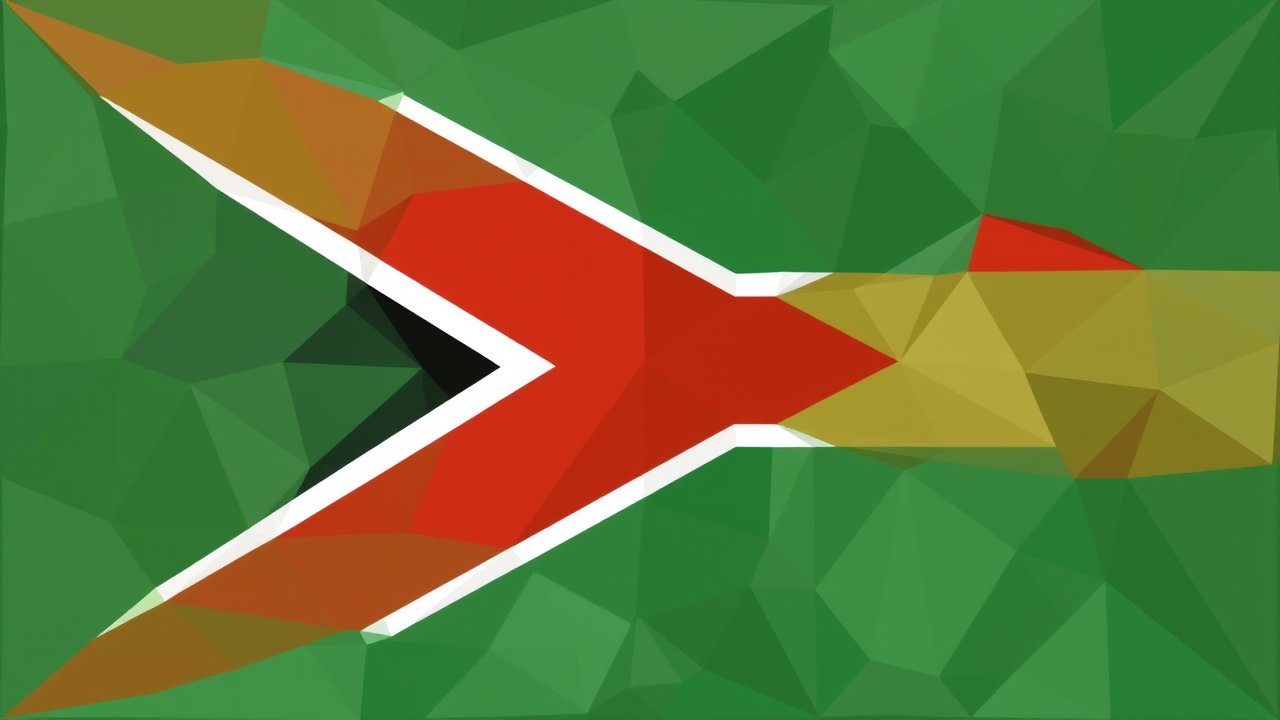 Flag of South Africa 🇿🇦 in low-poly geometric style