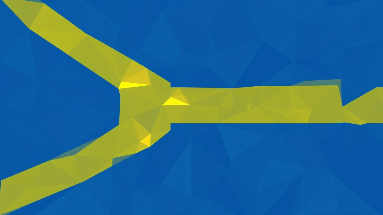 Flag of Sweden 🇸🇪 in low-poly geometric style
