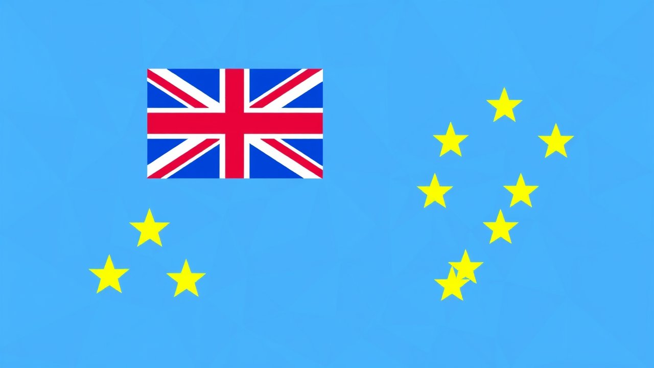 Flag of Tuvalu 🇹🇻 in low-poly geometric style