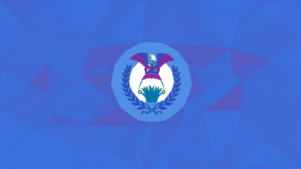 Flag of Belize 🇧🇿 in low-poly geometric style
