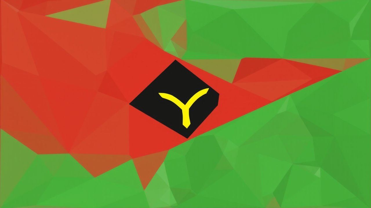 Flag of Vanuatu 🇻🇺 in low-poly geometric style
