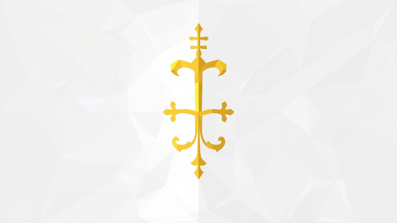 Flag of Vatican City 🇻🇦 in low-poly geometric style