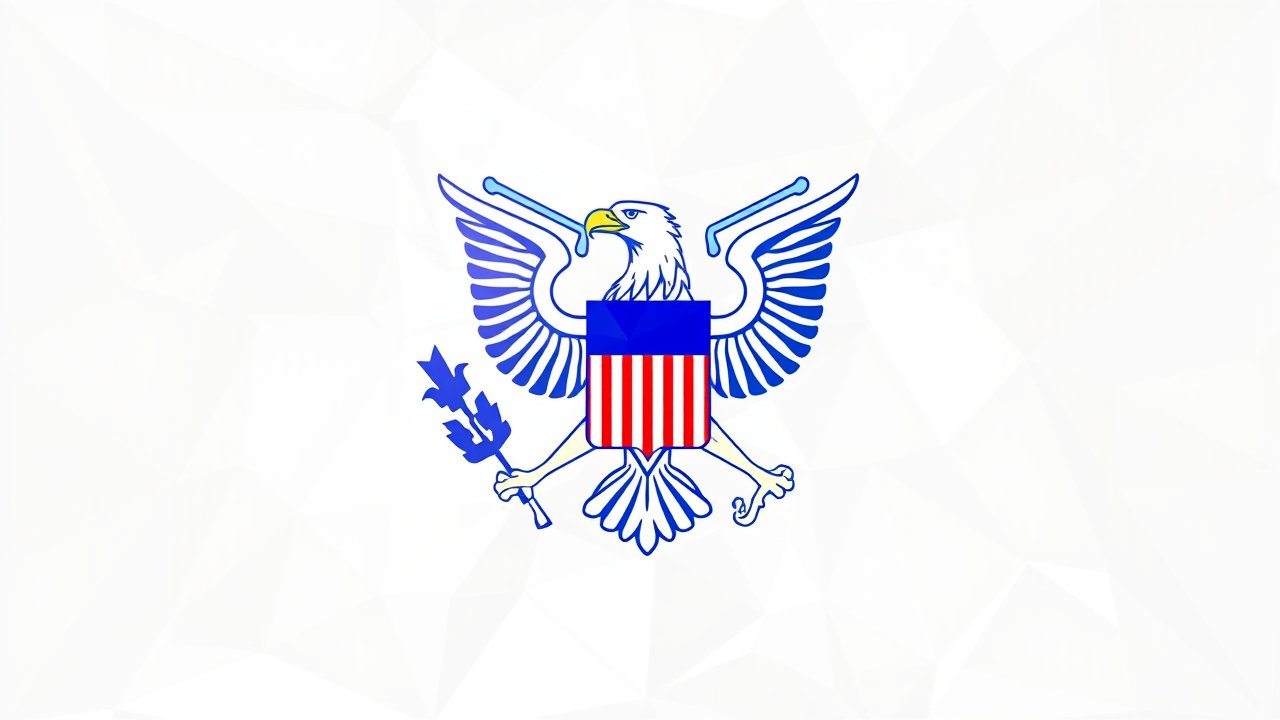 Flag of U.S. Virgin Islands 🇻🇮 in low-poly geometric style