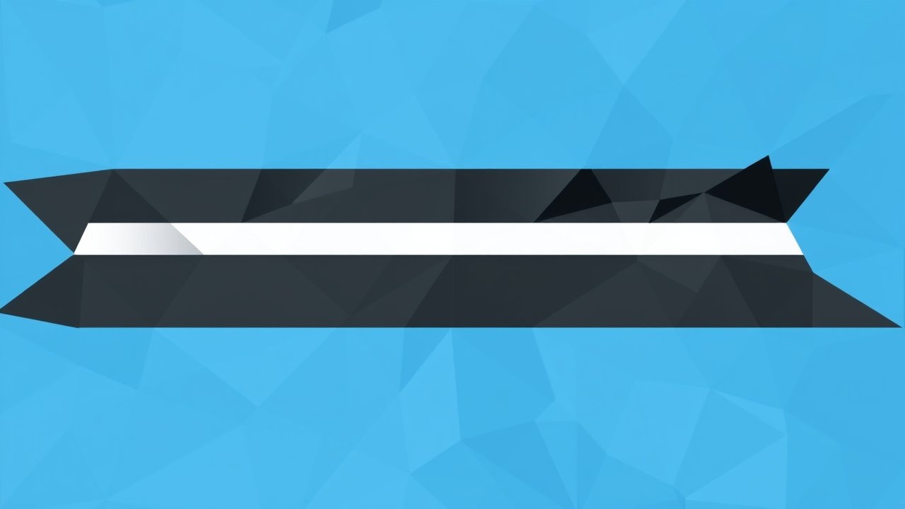 Flag of Botswana 🇧🇼 in low-poly geometric style