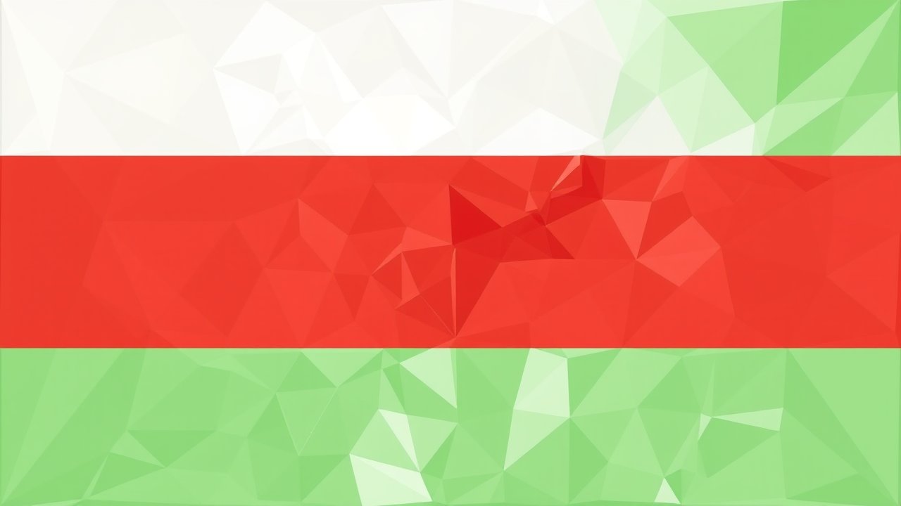Flag of Bulgaria 🇧🇬 in low-poly geometric style
